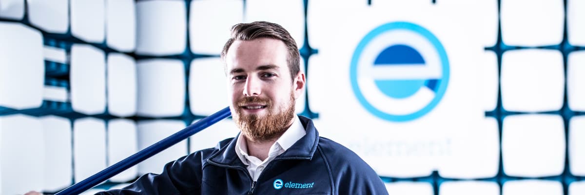 Element testing engineer in anechoic chamber for electromagnetic compatibility and wireless device testing